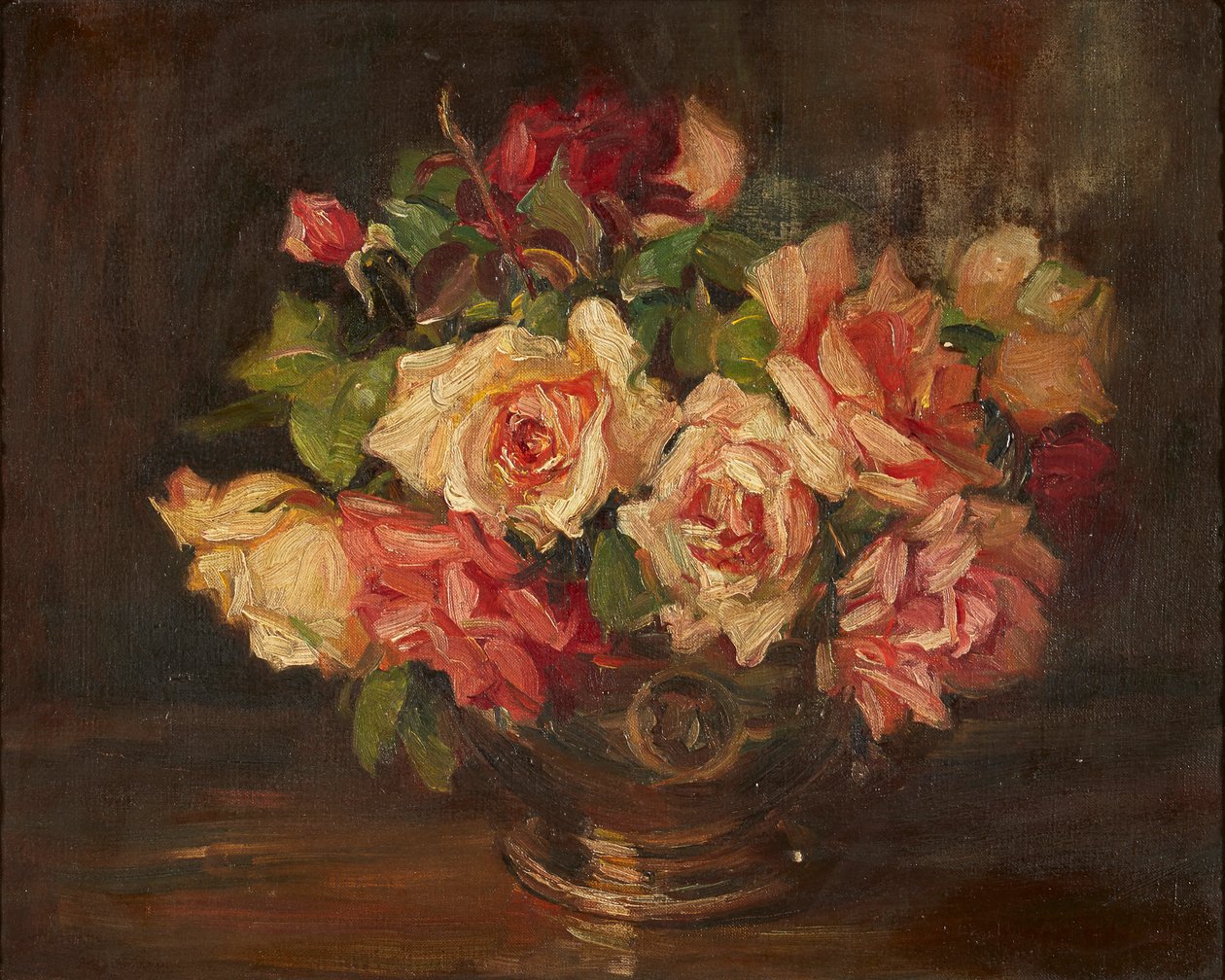 Pink Roses (olaj, vászon) alkotó: Kate Wyllie