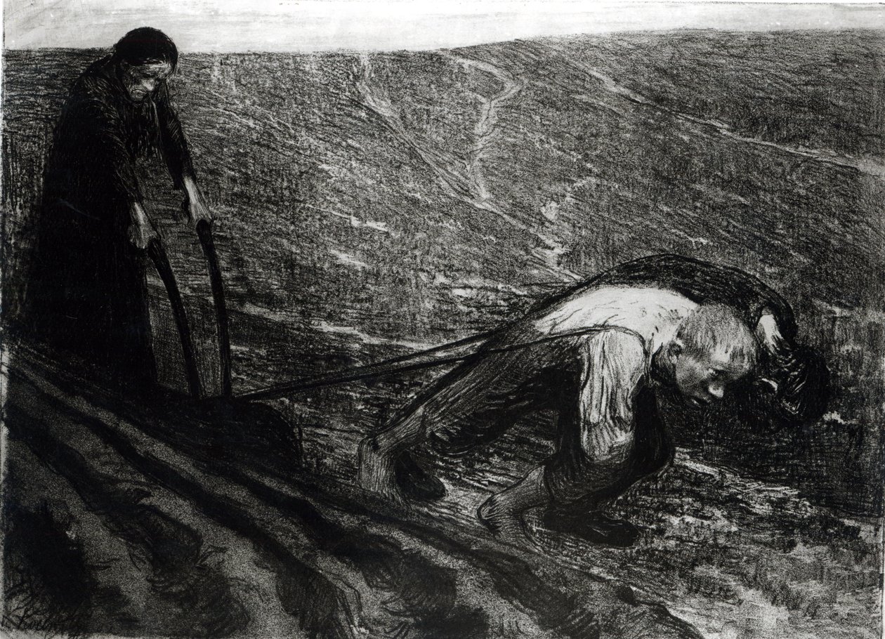Szántó és nő, 1902 alkotó: Käthe Kollwitz