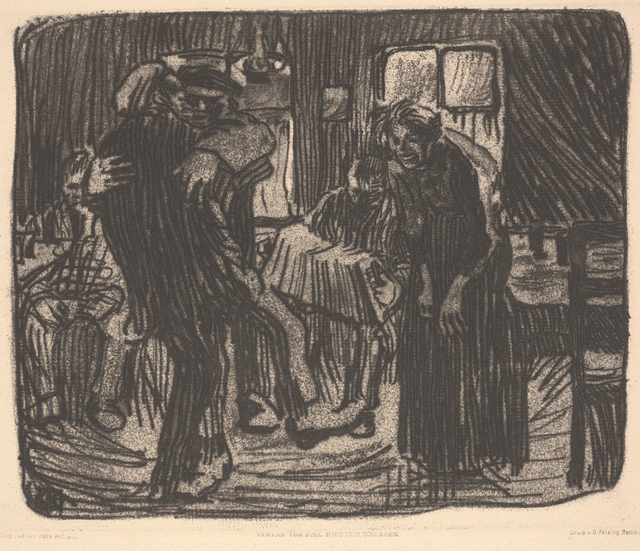 Hamburg Tavern, vagy Pub Hamburger alkotó: Käthe Kollwitz