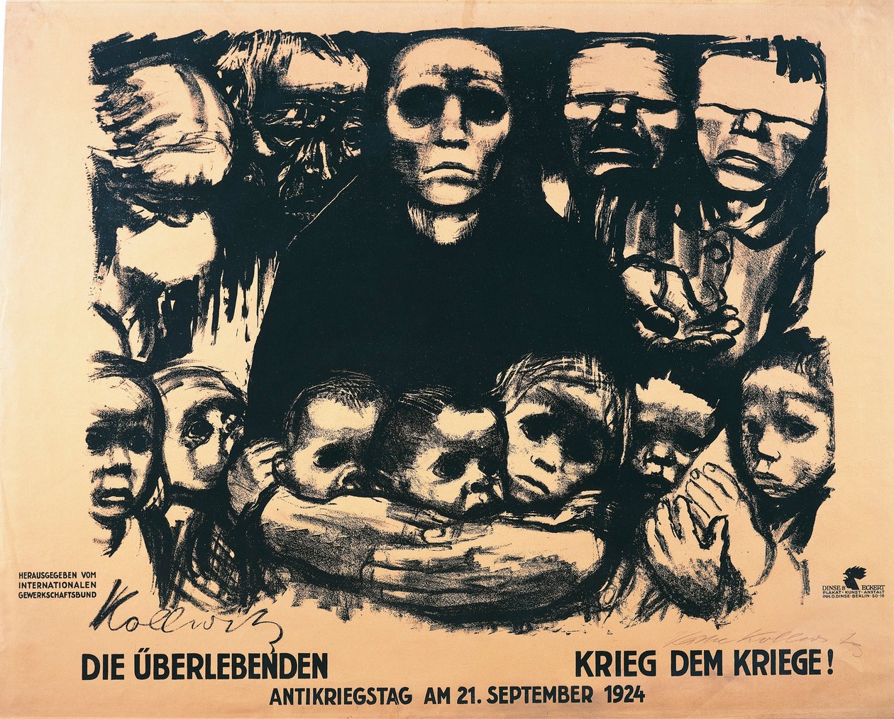 A háborúellenes nap plakátja alkotó: Käthe Kollwitz