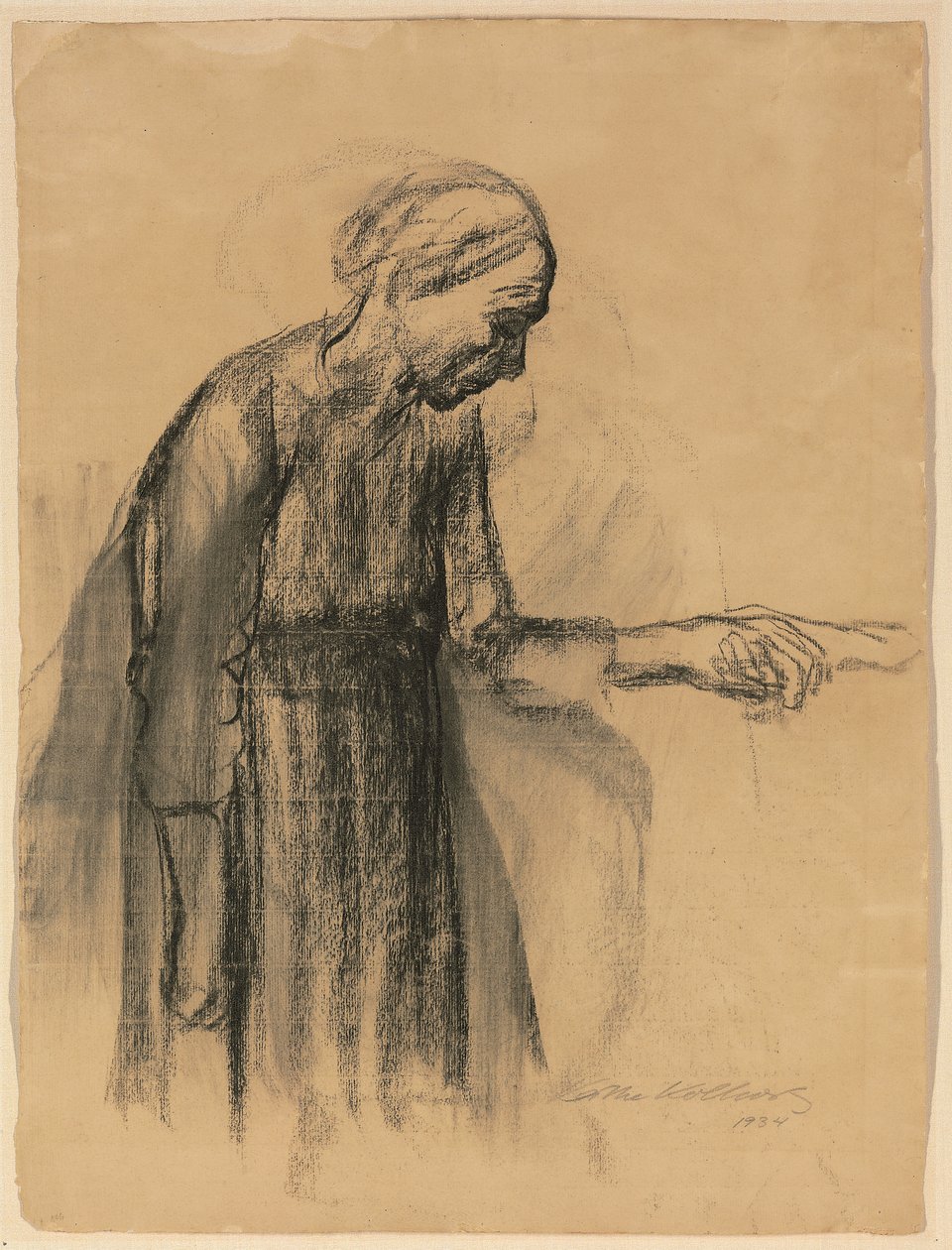 A nő a halálra bízza magát, 1934 alkotó: Käthe Kollwitz