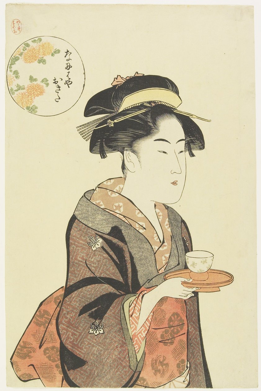 Waitlesss felébredt Naniwaya Thea Hosho-tól, 1792-1793 alkotó: Katsukawa Shuncho