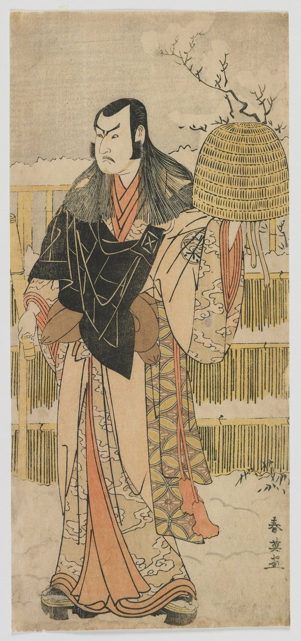 Kabuki színész, Nakamura Juzo II Kakokawa Honzo szerepében a „Chushingura” kilencedik felvonásában, Edo-korszak, 1780-as évek vége (színes fatömbnyomat) alkotó: Katsukawa Shun ei