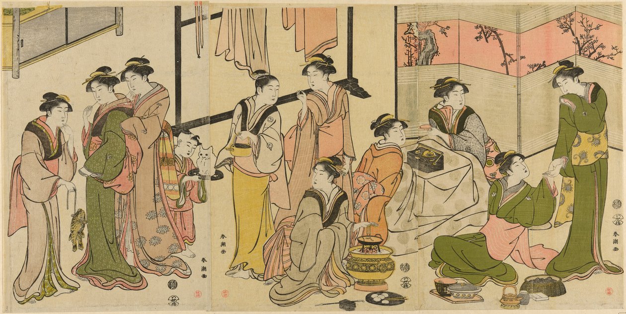 Egyedül d Te Kotatsu alkotó: Katsukawa Shuncho