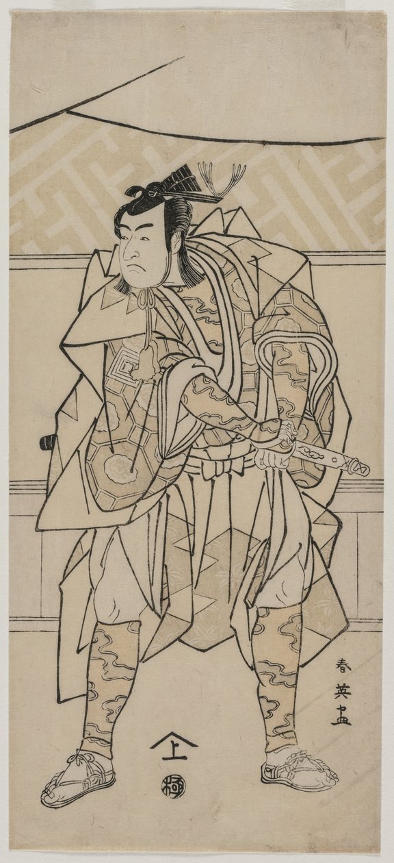 Ichikawa Monnosuke jó, mint egy szamuráj alkotó: Katsukawa Shunei