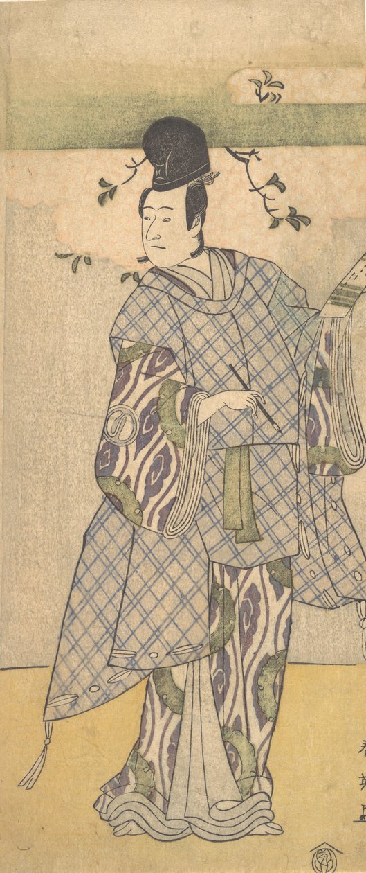 A színész, Sawamura Sojuro III, mint nemes, aki verset ír, 1782. alkotó: Katsukawa Shun