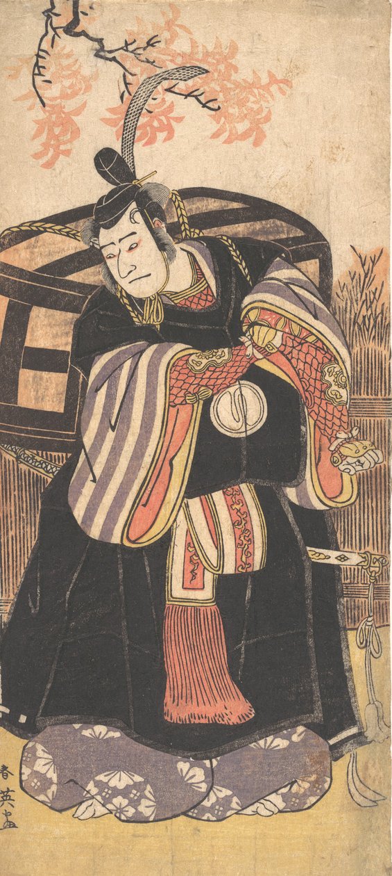 A Harmadik színész Sawamura Sojuro magas pozícióban lévő emberként, kb. 1791. alkotó: Katsukawa Shun