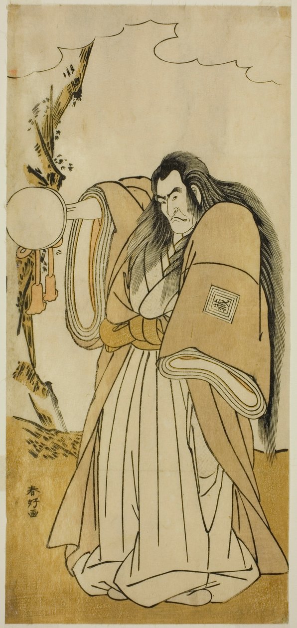 Ichikawa Danzo IV. színész mint Shutokuin a Tokimekuya O-Edo no Hatsuyuki című darabban, amelyet a Morita Színházban adtak elő 1780 tizenegyedik hónapjában. alkotó: Katsukawa Shunkо̄