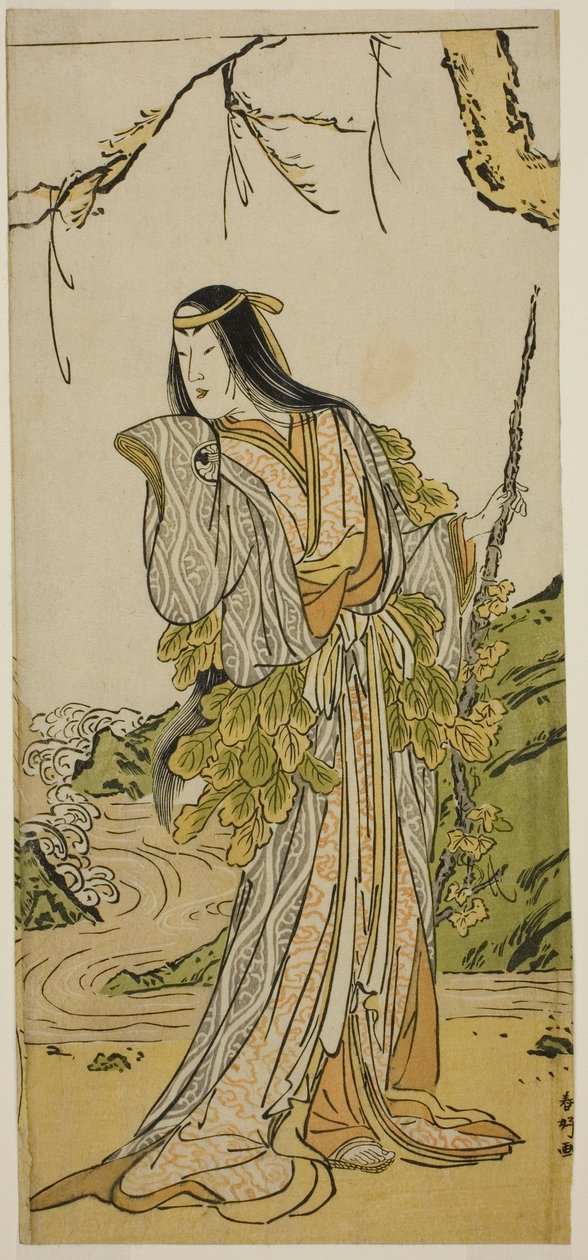A színész Segawa Kikunojo III mint Yamauba az Otokoyama Furisode Genji című darabban, amelyet a Kiri Színházban adtak elő a tizenegyedik hónapban, 1785-ben. alkotó: Katsukawa Shunkо̄