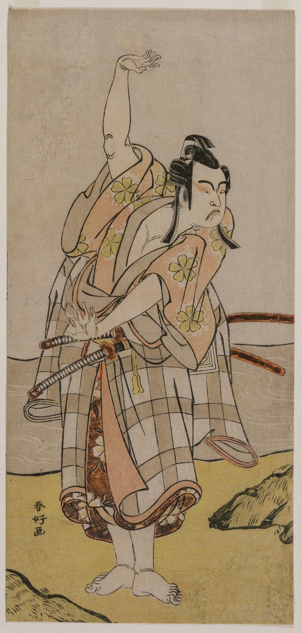 Ichikawa Yaozō II színész, mint Sakuramaru alkotó: Katsukawa Shunko