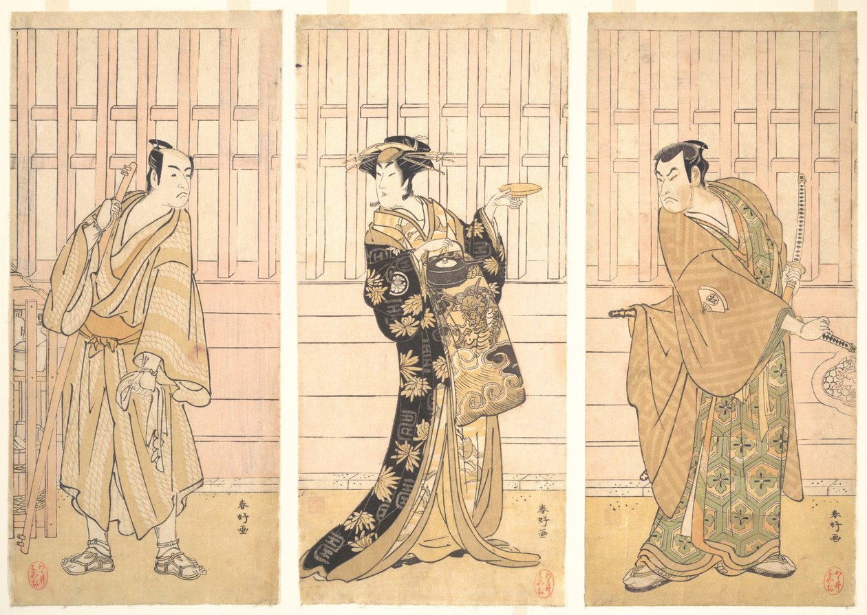 A Yoshiwara Ház szobájában, kb. 1788. alkotó: Katsukawa Shunko