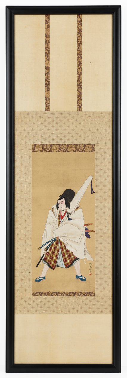 A színész Ichikawa Ebizo III mint Matsuomaru a Sugawara és a kalligráfia titkai című darabban, 18. alkotó: Katsukawa Shunko