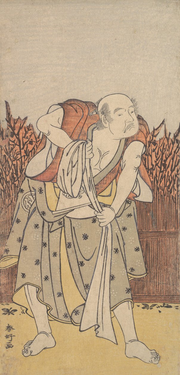 A második Nakamura Sukegoro mint öregember, kb. 1788. alkotó: Katsukawa Shunko