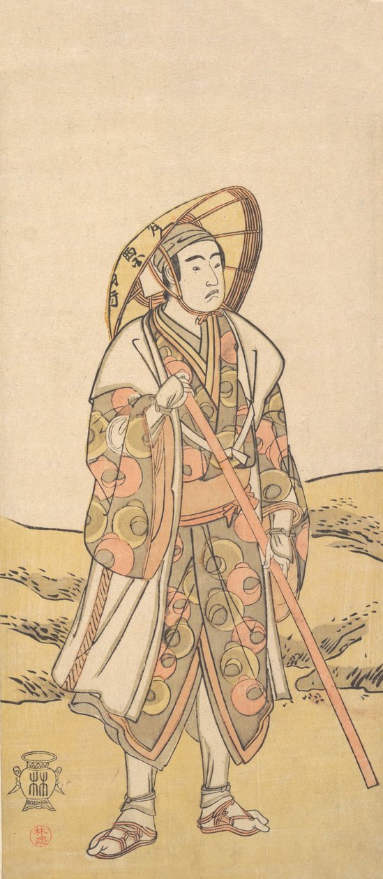 A Harmadik Sawamura Sojuro zarándokként a Kannon-szentélyhez, kb. 1784-88. alkotó: Katsukawa Shunko