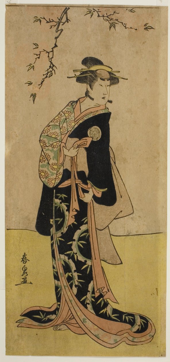Yamashita Mangiku I. Lady Yuya (Yuya Gozen) (?) szerepében a Heike Hyobanki (?) című darabban, a Nakamura Színházban (?) a hetedik hónapban, 1789 (?) alkotó: Katsukawa Shunsen