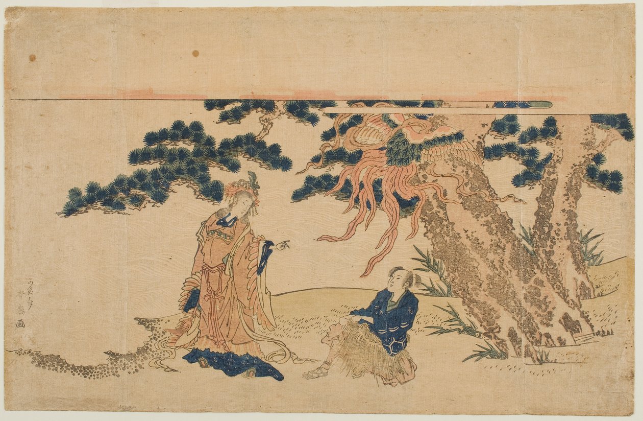 A tollköntös (Hagoromo) alkotó: Katsukawa Shunsen