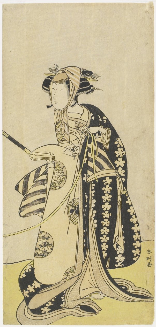 (Onoe Matsusuke színész női szerepben) alkotó: Katsukawa Shunsho