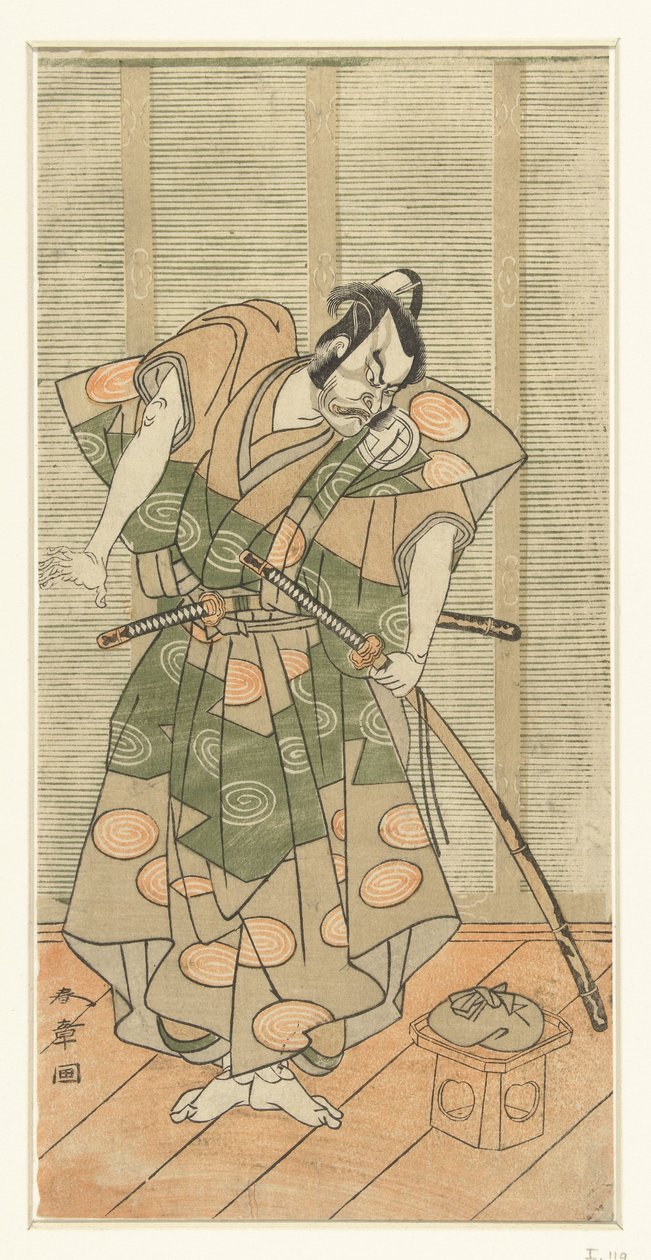 Otani Hiroemon III színész, mint gonosztevő alkotó: Katsukawa Shunsho