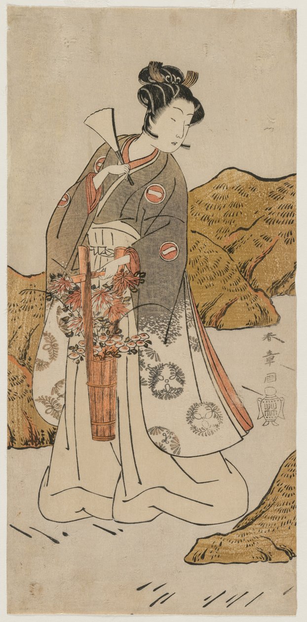 Ichikawa Monnosuke II templomoldalként alkotó: Katsukawa Shunsho