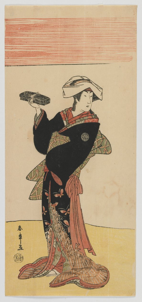 Kabuki színész, Nakamura Riko, Edo-korszak, 1791-92 körül (színes fatömbnyomat) alkotó: Katsukawa Shunsho