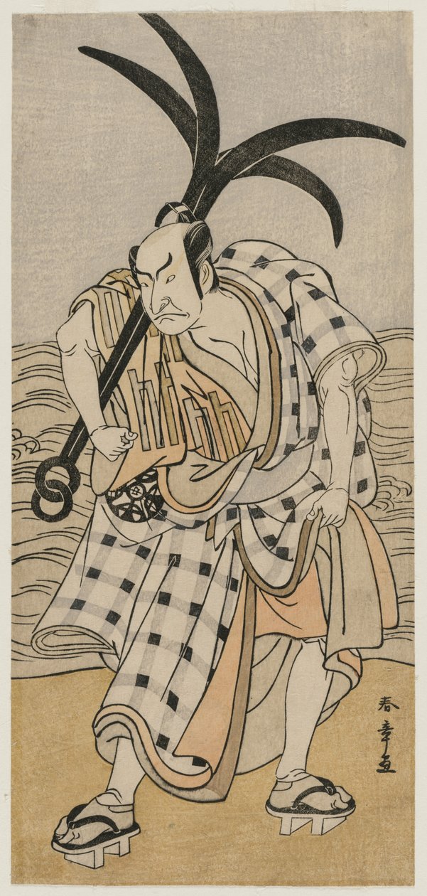 Nakamura Nakazo I, mint horgonyt tartó városlakó, c. 1780. alkotó: Katsukawa Shunsho