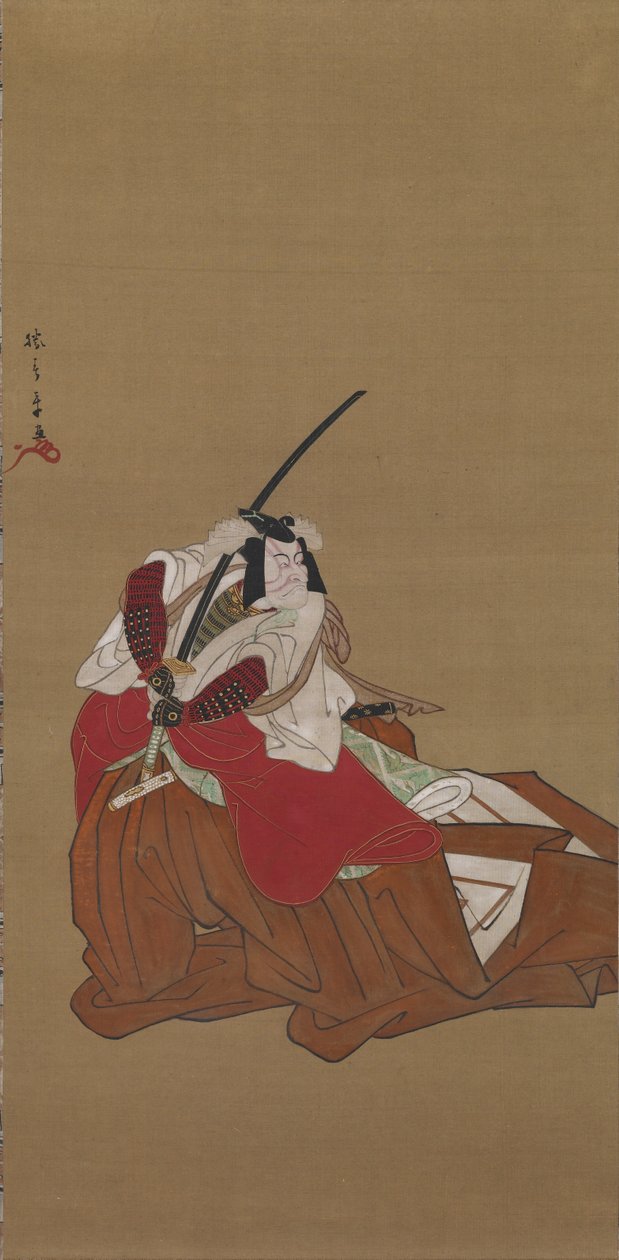 Nikuhitsu Ukiyoe: Ichikawa danjuro_V egy ideig, c. 1778 alkotó: Katsukawa Shunsho