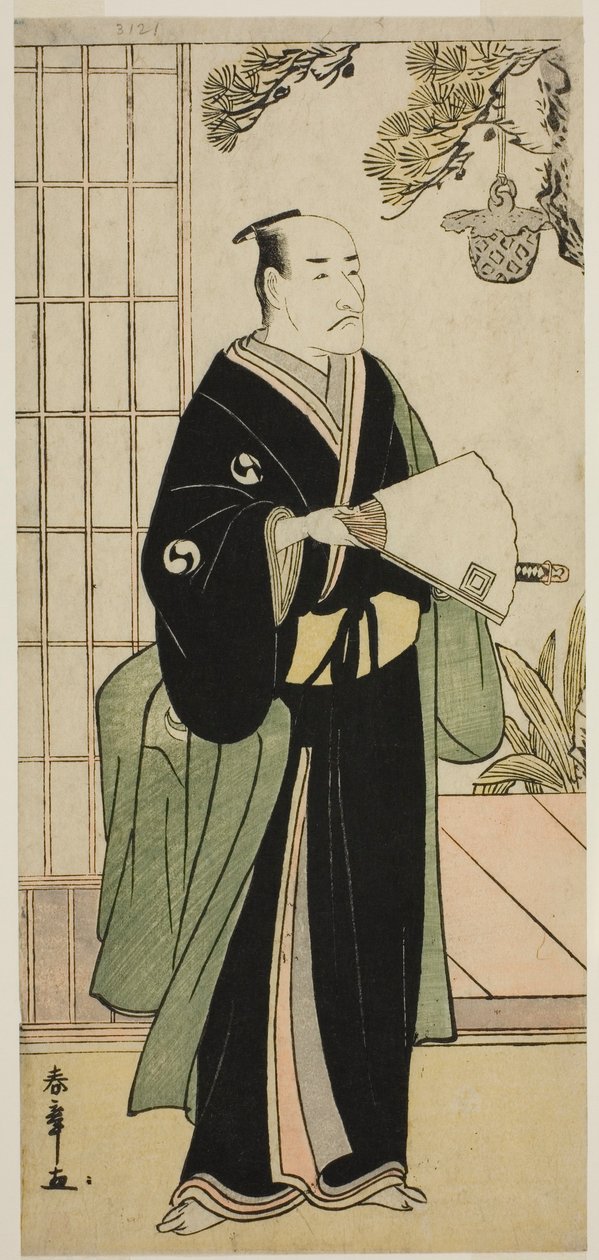 Ichikawa Danjuro V színész Oboshi Yuranosuke szerepében a Kanadehon Chushingura című darabban, a Nakamura Színházban az Ötödik hónapban, 1783 alkotó: Katsukawa Shunsho