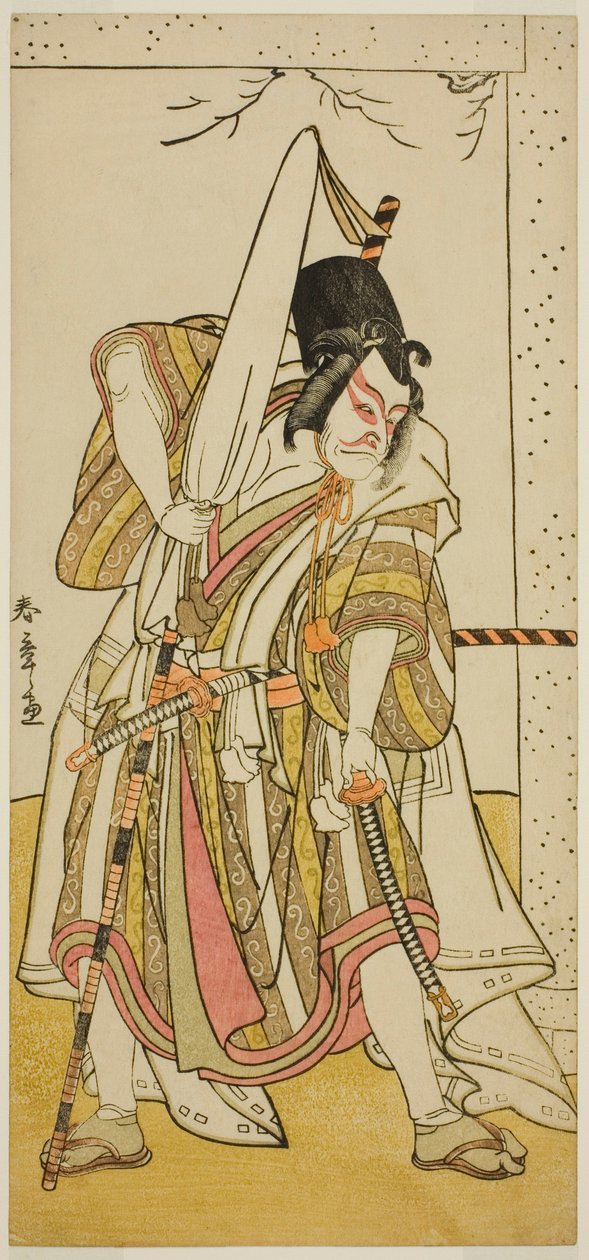 III. Ichikawa Ebizo színész Matsuo-maru szerepében a Sugawara Denju Tenarai Kagami című darabban, az Ichimura Színházban a hetedik hónapban, 1776 alkotó: Katsukawa Shunsho