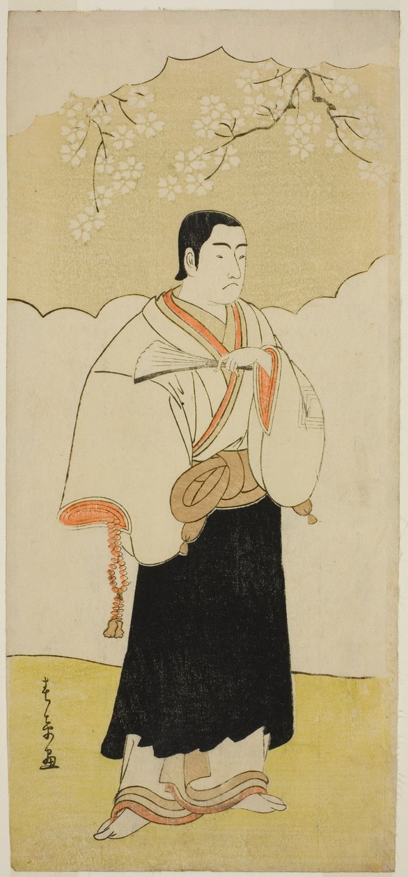 Ichikawa Monnosuke II Monk Renseibo szerepében a Hatsumombi Kuruwa Soga című darabban, amelyet a Nakamura Színházban mutattak be a harmadik hónapban, alkotó: Katsukawa Shunsho