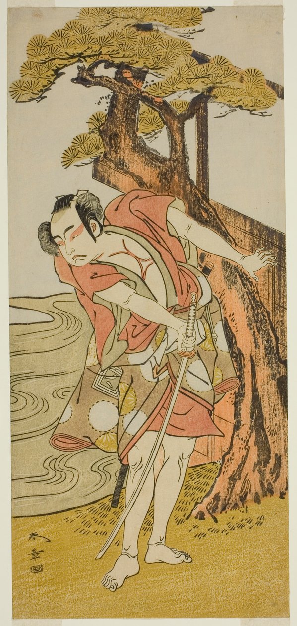 A színész Ichikawa Yaozo II mint Iba no Juzo (?) alkotó: Katsukawa Shunsho