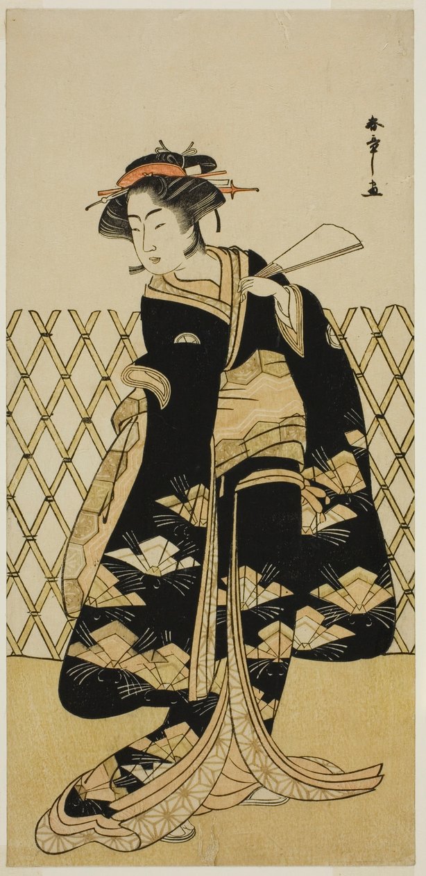 IV. Iwai Hanshiro színész Mitsuogiya Usukumo szerepében a Shida Choja-bashira című darabban, a Nakamura Színházban a nyolcadik hónapban, 1781 alkotó: Katsukawa Shunsho