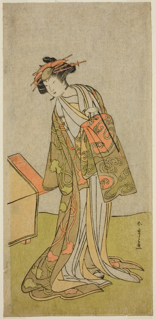 „Sukeroku rokon Tsuzakurával.” Gate th, 1776 alkotó: Katsukawa Shunsho