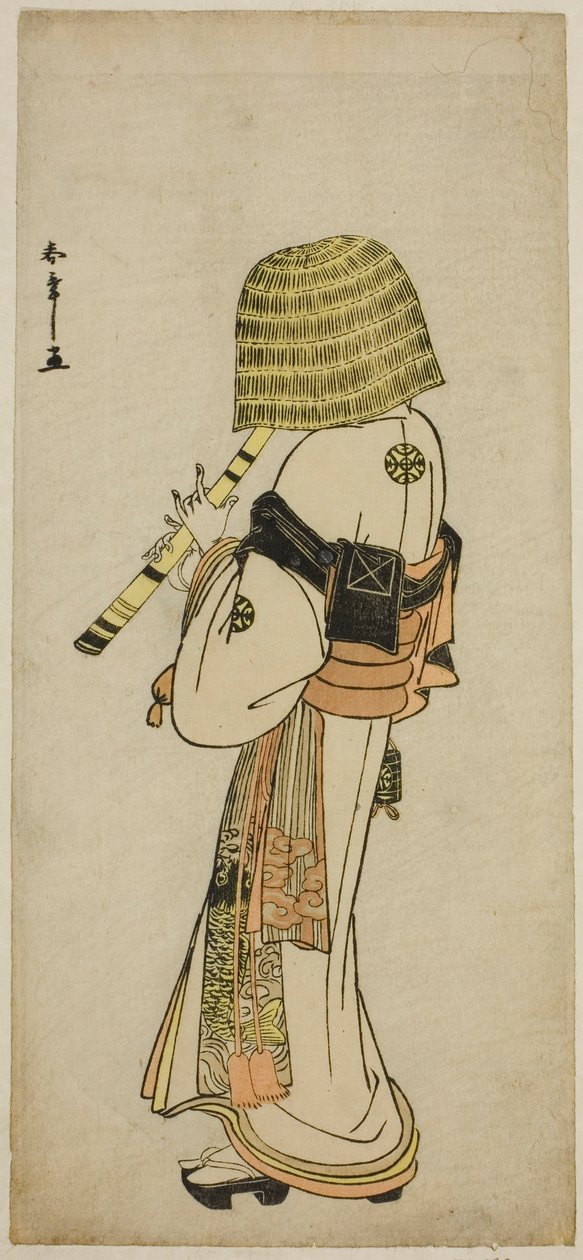 A színész, Nakamura Nakazo I Kakogawa Honzo szerepében Komuso öltözékben a Kanadehon Chushingura című darabban, az Ichimura Színházban a hetedik hónapban, 1783 alkotó: Katsukawa Shunsho