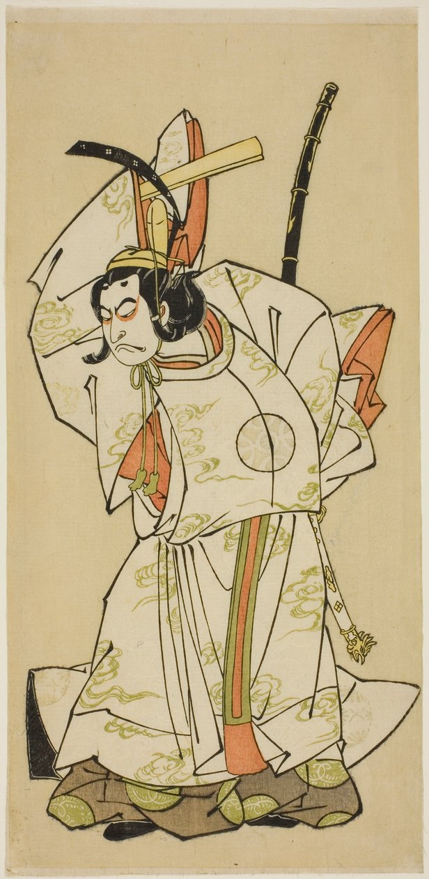 I. Nakamura Nakazo színész Koreakira (?) herceg szerepében a Gohiiki Kanjincho című darabban, a Nakamura Színházban a tizenegyedik hónapban, 1773 alkotó: Katsukawa Shunsho