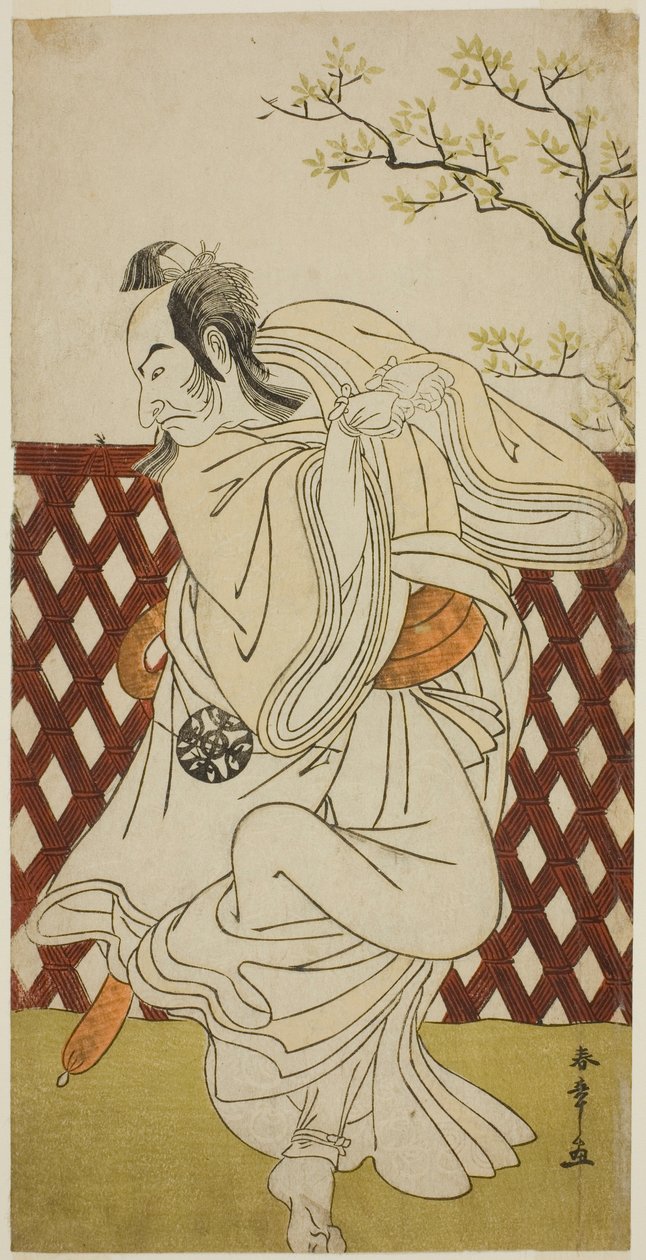 I. Nakamura Nakazo színész Sakon-gitsune szerepében a Hana-zumo Genji Hiiki című darabban, a Nakamura Színházban a tizenegyedik hónapban, 1775 alkotó: Katsukawa Shunsho