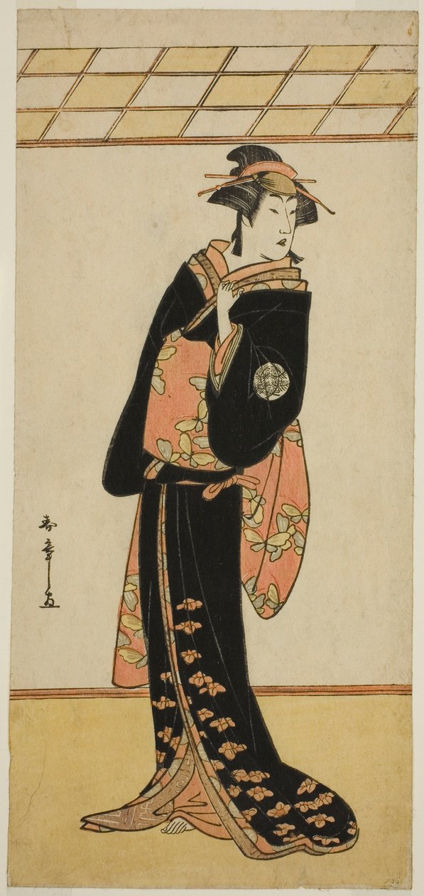 I. Nakamura Riko színész Lady Manko (Manko Gozen) (?) szerepében a Soga Musume Choja (?) színdarabban, a Nakamura Színházban (?) az első hónapban, 1784 (?) alkotó: Katsukawa Shunsho