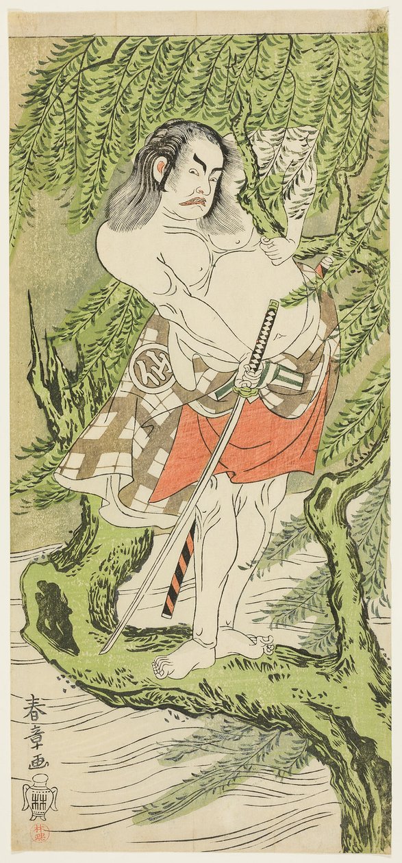 II. Nakamura Sukegoro színész egy lovagias közember szerepében (otokodate) alkotó: Katsukawa Shunsho