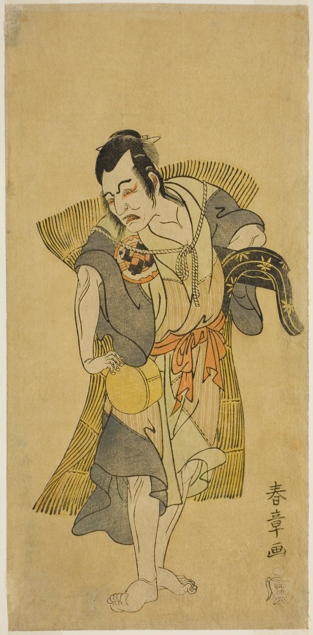 I. Nakamura Utaemon színész, mint Kudo Suketsune Koldusnak álcázva a Soga Moyo Aigo no Wakamatsu című darabban, a Nakamura Színházban az első hónapban, 1769 alkotó: Katsukawa Shunsho