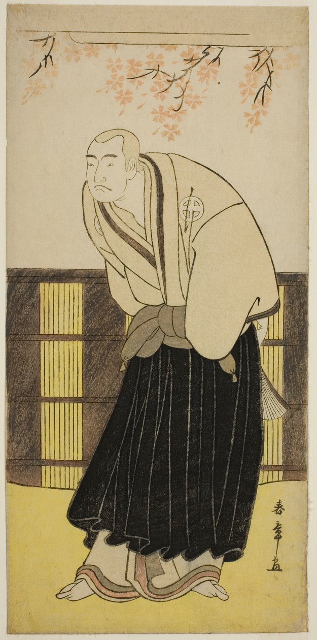 Otani Hiroji III színész Izayoibo szerzetes szerepében a Keisei Katabira ga Tsuji című darabban, amelyet az Ichimura Színházban mutattak be a hetedik hónapban, 1783 alkotó: Katsukawa Shunsho