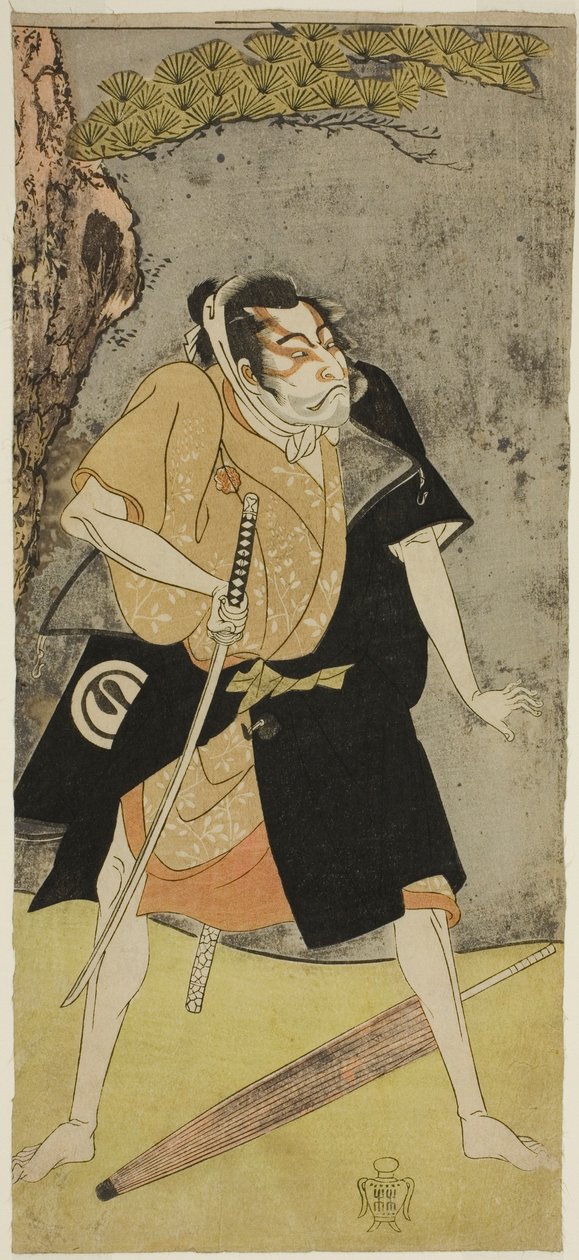 A színész Sawamura Sojuro II, mint betyár alkotó: Katsukawa Shunsho