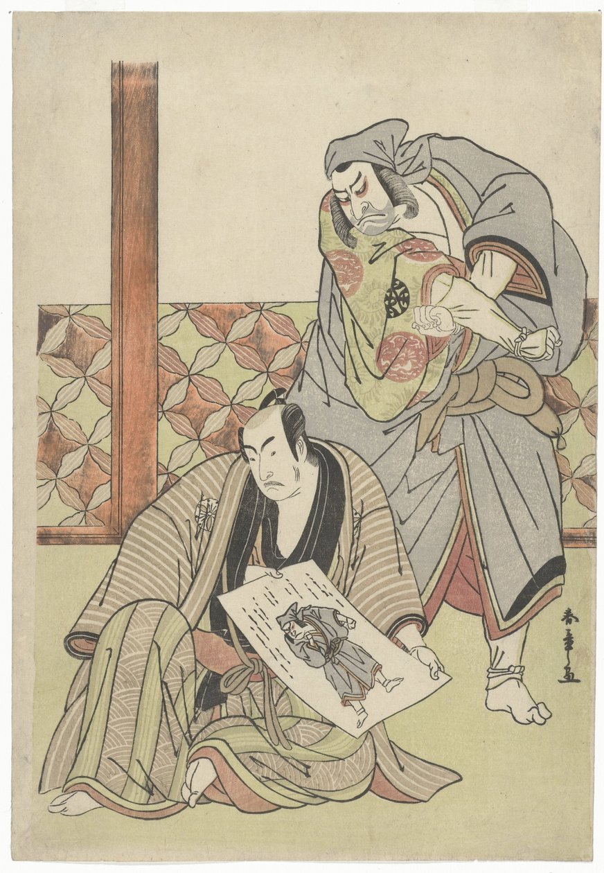 két színész alkotó: Katsukawa Shunsho