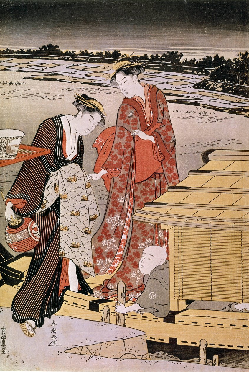 Toi ght Oto Sumida River Japa Nese p Hayashi, Haru korai Katsukawa (Acchive 1780-1795) alkotó: Katsukawa Shunsho