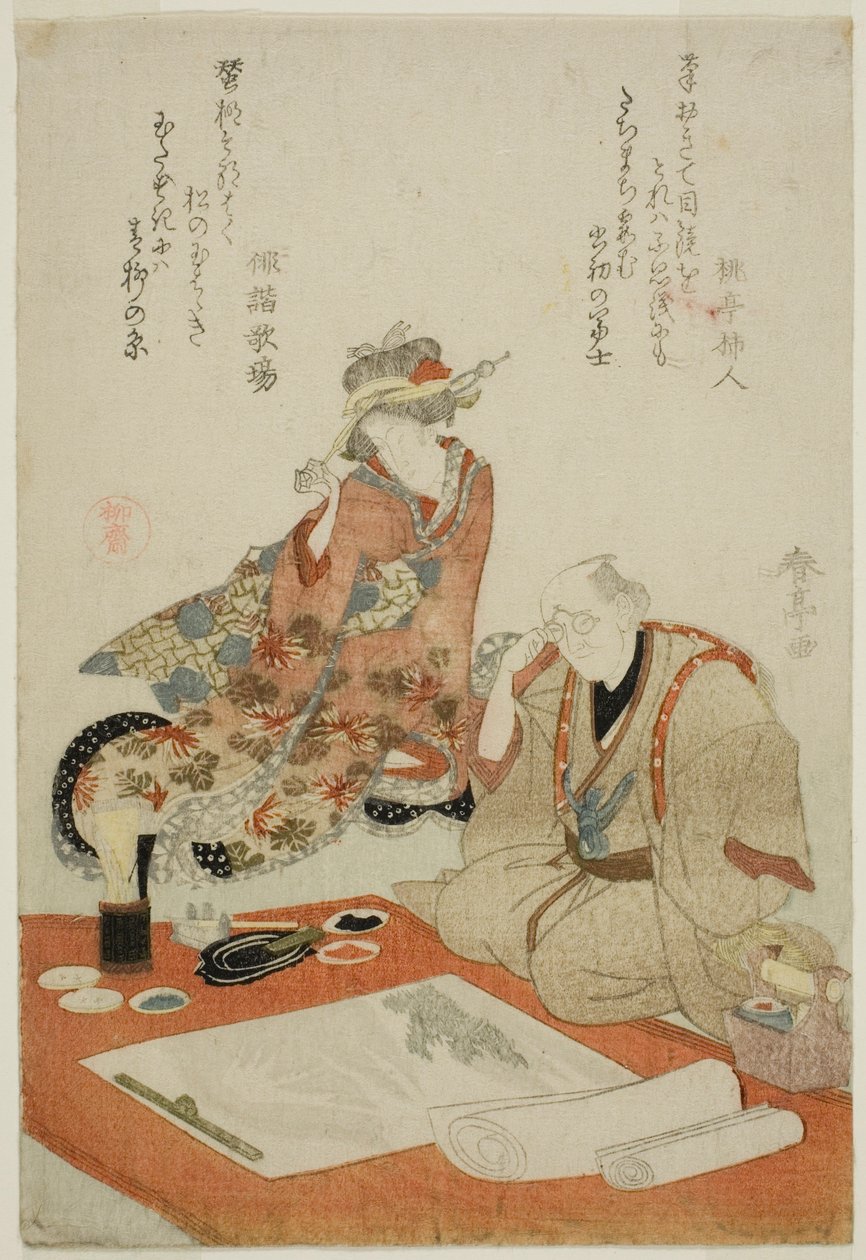 A festmény vizsgálata alkotó: Katsukawa Shuntei