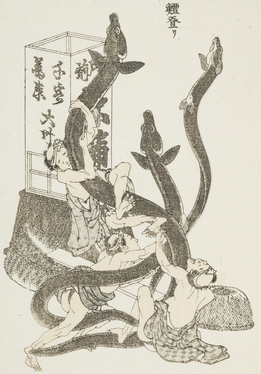 Nagy angolnák alkotó: Katsushika Hokusai