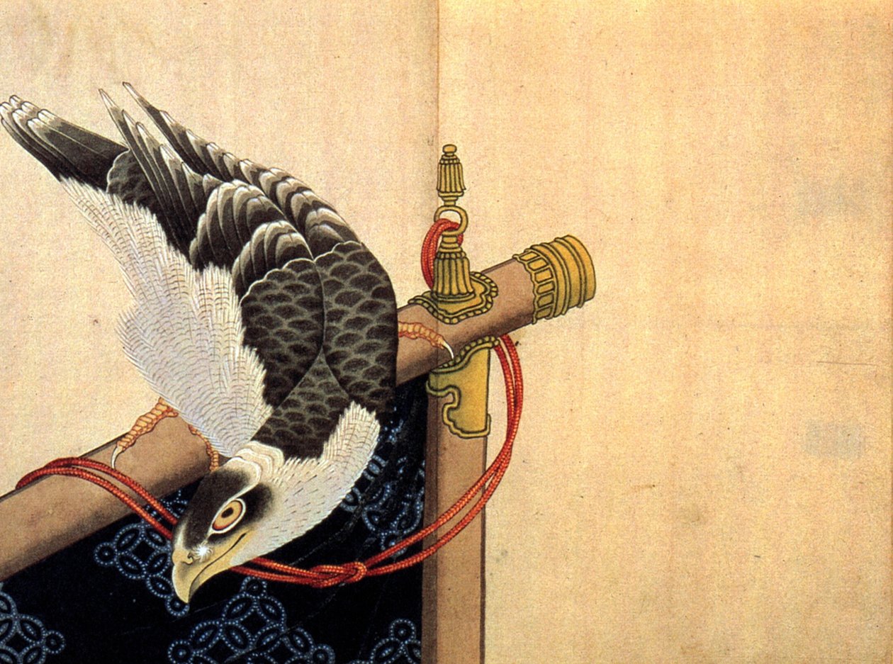 Sólyom ünnepélyes standon alkotó: Katsushika Hokusai
