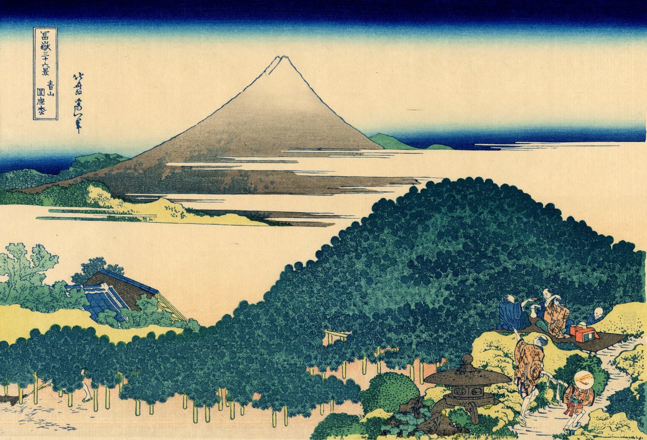 Aoyama kör alakú fenyőfái alkotó: Katsushika Hokusai