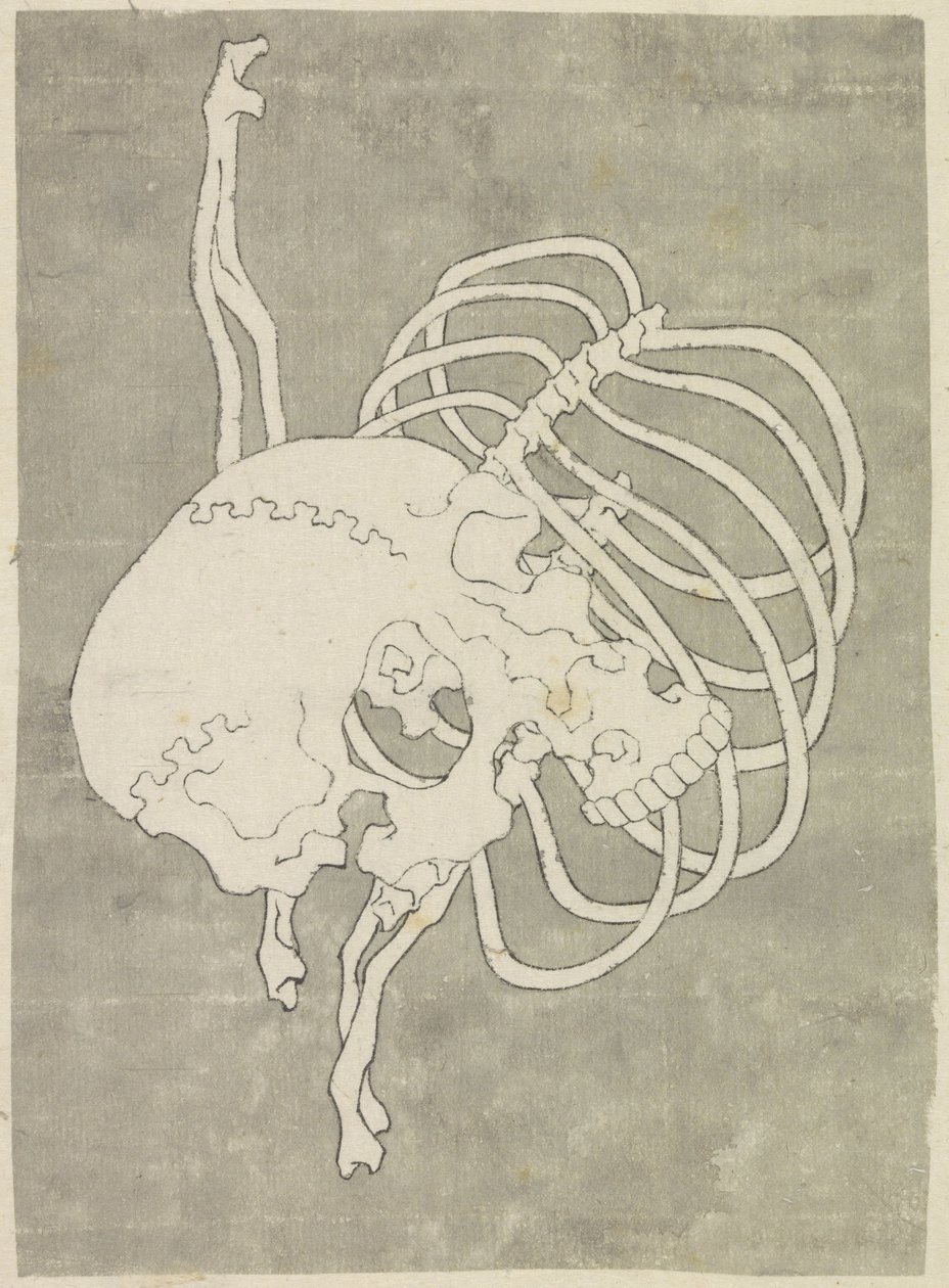 Koponya és bordaív alkotó: Katsushika Hokusai (possibly)