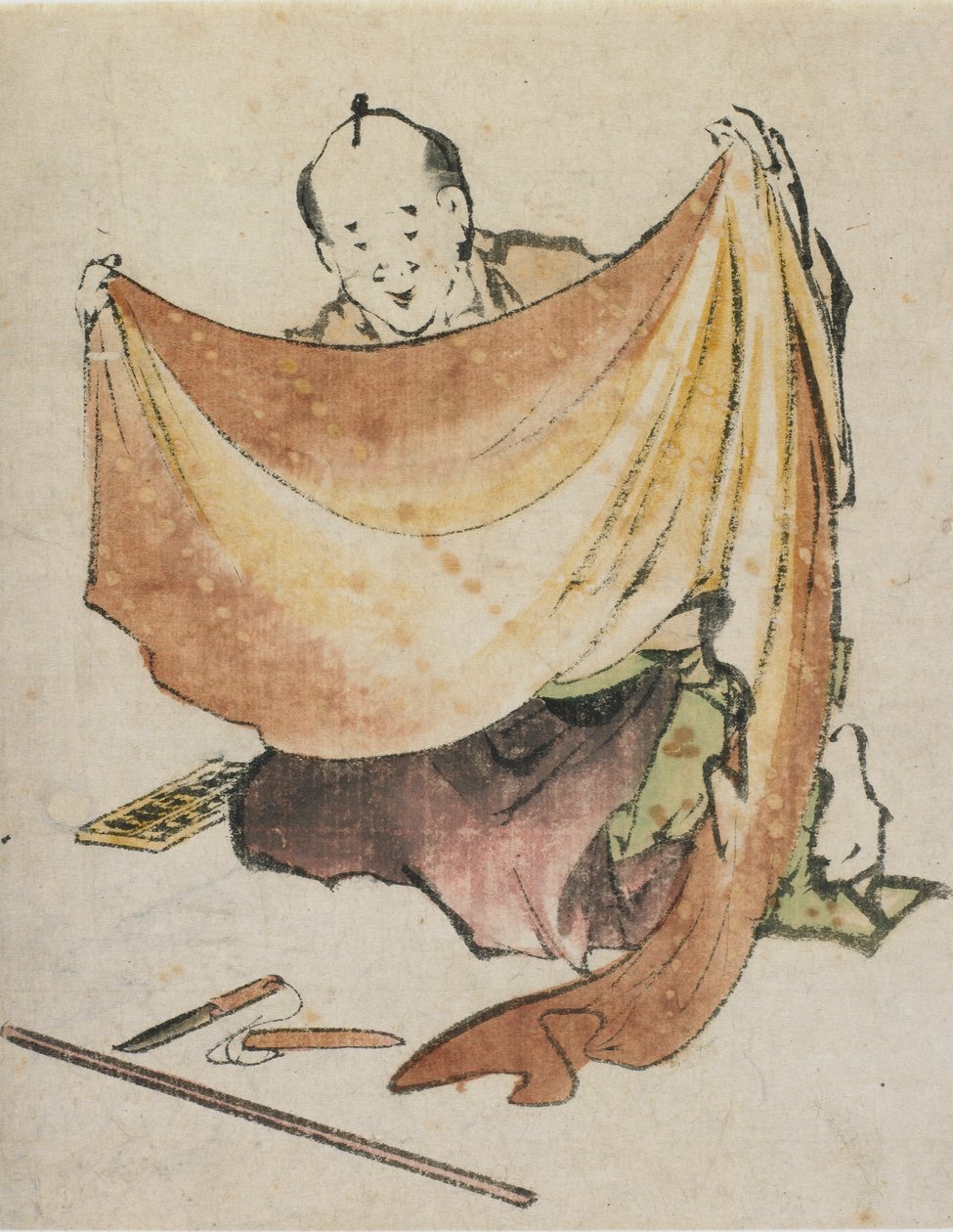 Egy ruhakereskedő, 18. század vége – 19. század eleje. alkotó: Katsushika Hokusai