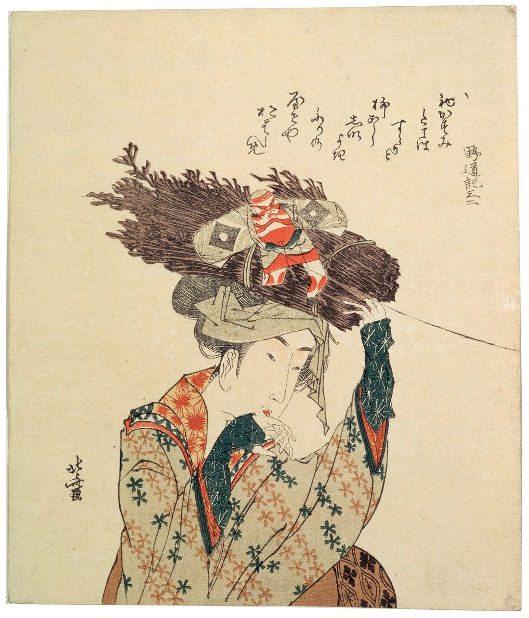 Egy oharai lány, 1806-1815. alkotó: Katsushika Hokusai