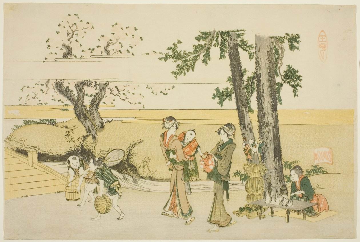 Útszéli jelenet (Oji) alkotó: Katsushika Hokusai